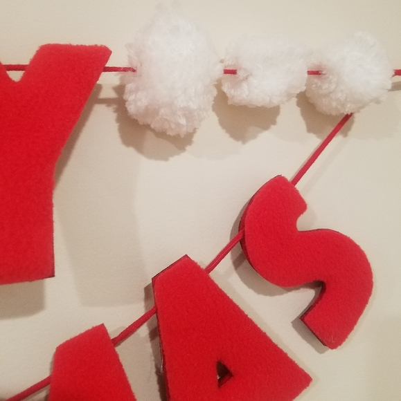 Target Wondershop 3' Merry Christmad Fabric Garland - Picture 3 of 3